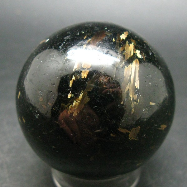 Nuumite Nuummite Sphere Ball From Greenland - 2.0" - 210 Grams