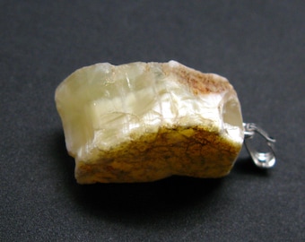 Rare Natural Rough Cat s eye Opal With 925 Silver Pendant From Tanzania 1.1 Etsy