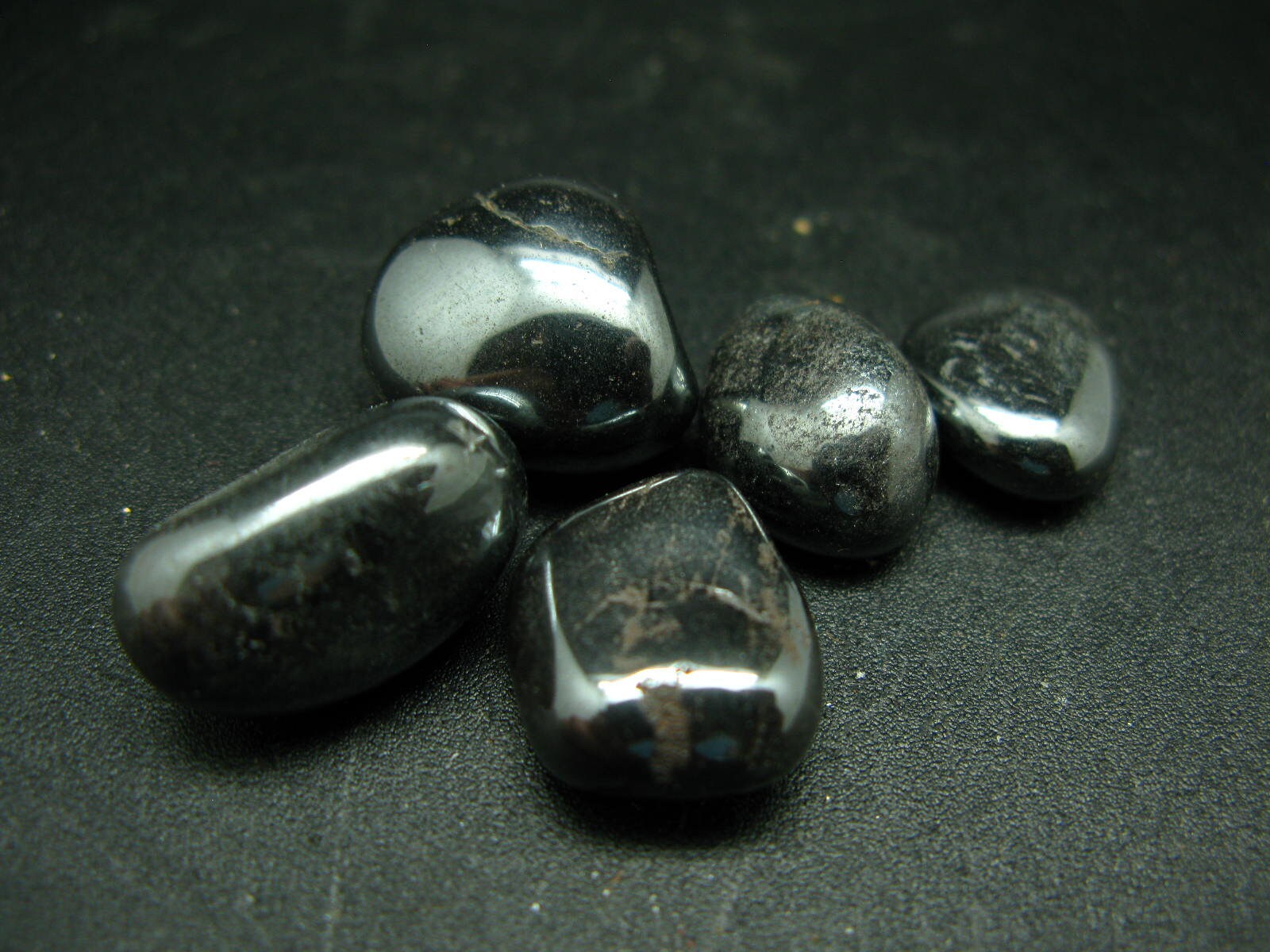 Lot of 5 Natural Hematite Alaska Black Diamond Stones from Etsy