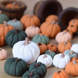 Handmade Mini Clay Pumpkins