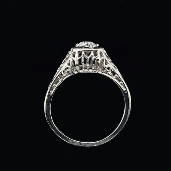 Art Deco .25ct. Diamond & 18K White Gold Antique … - image 4