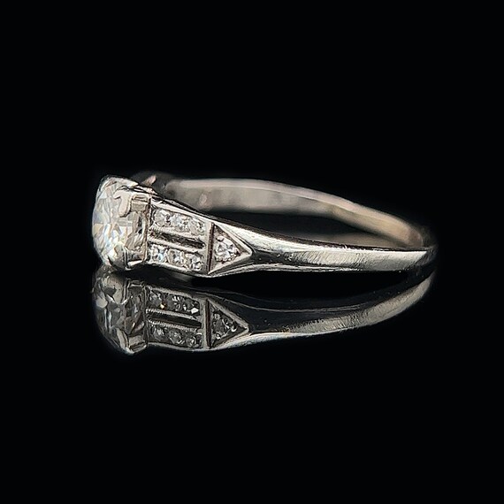 Art Deco .65ct. Diamond & Platinum Antique Engage… - image 2