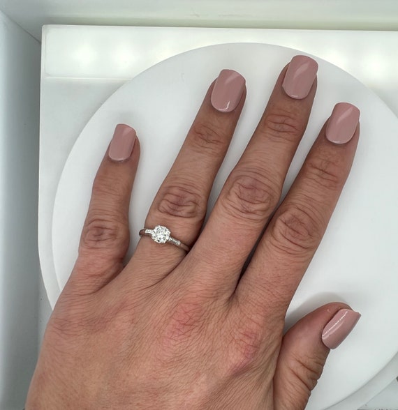 Art Deco .61ct. Diamond Antique Engagement Ring P… - image 5