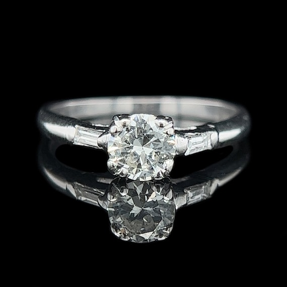 Art Deco .61ct. Diamond Antique Engagement Ring P… - image 1