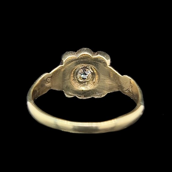 Edwardian .16ct. Diamond & Seed Pearl Antique Wed… - image 3