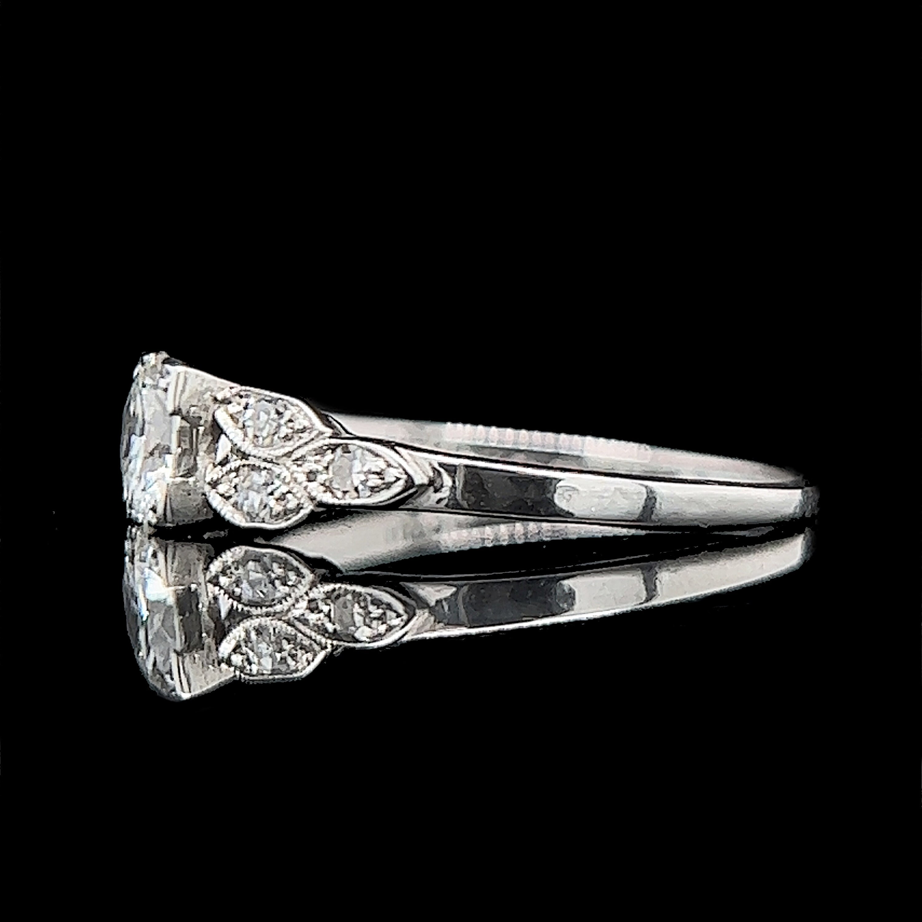 Art Deco .60ct. Diamond & Platinum Antique Engagement
