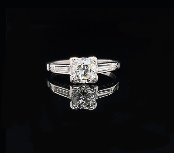 Art Deco .65ct. Diamond Antique Engagement - Fash… - image 1
