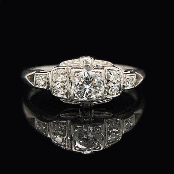 Art Deco .25ct. Diamond Antique Engagement - Fash… - image 1