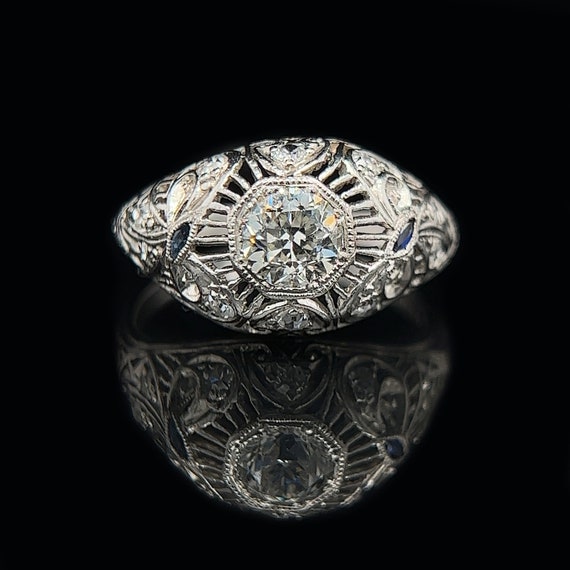 Belle Époque/Edwardian .70ct. Diamond & Sapphire A