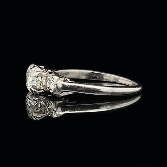 Art Deco .50ct. Diamond & Platinum Antique Engage… - image 2