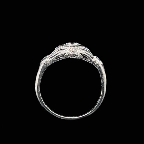 Art Deco .40ct. Diamond Platinum Antique Engageme… - image 4