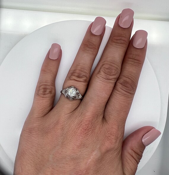 Antique Engagement - Fashion Ring .33ct. Diamond … - image 5