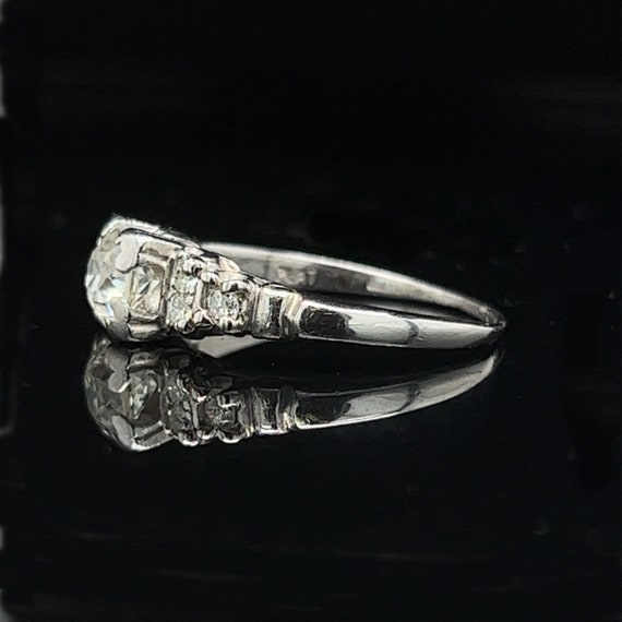 Art Deco .71ct. Diamond & Platinum Antique Engage… - image 2