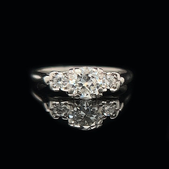 Art Deco .50ct. Diamond & Platinum Antique Engage… - image 1