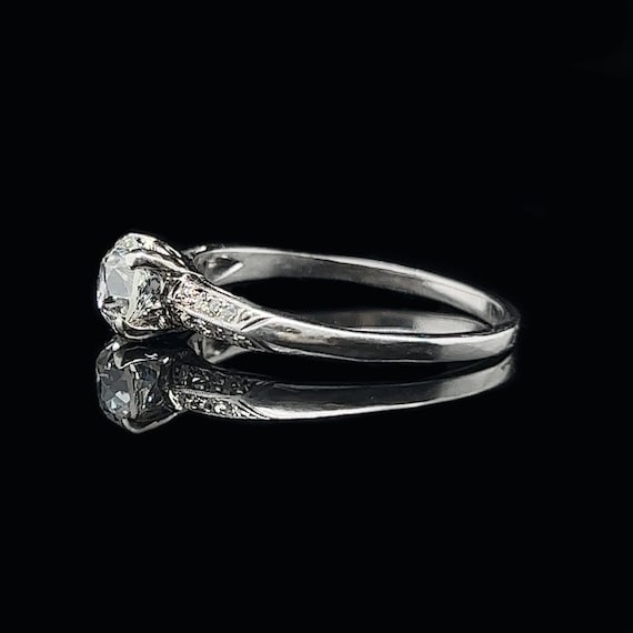 Art Deco .67ct. Diamond & Platinum Antique Engage… - image 2