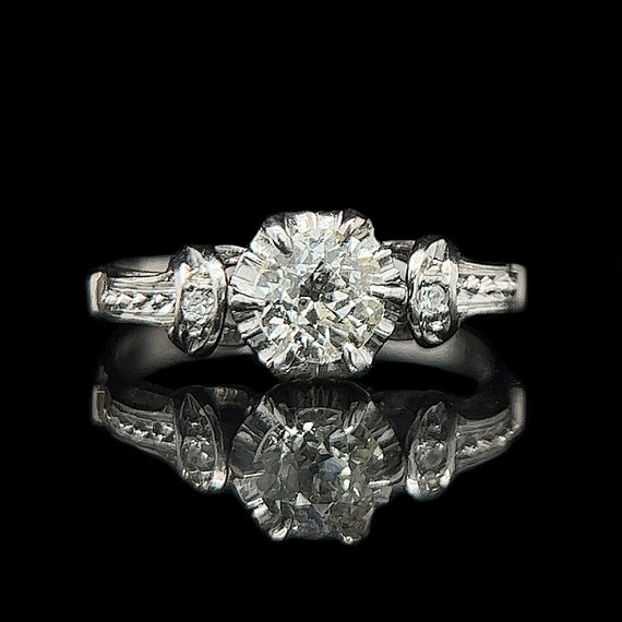 Art Deco .60ct. Diamond Antique Engagement Ring - 