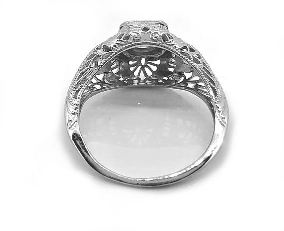 Edwardian .25ct. Diamond Antique Engagement Ring … - image 3