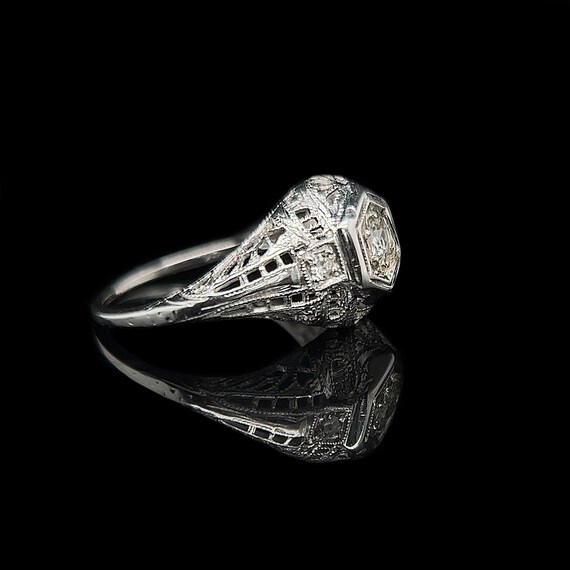 Edwardian .11ct. Diamond Antique Engagement - Fas… - image 2