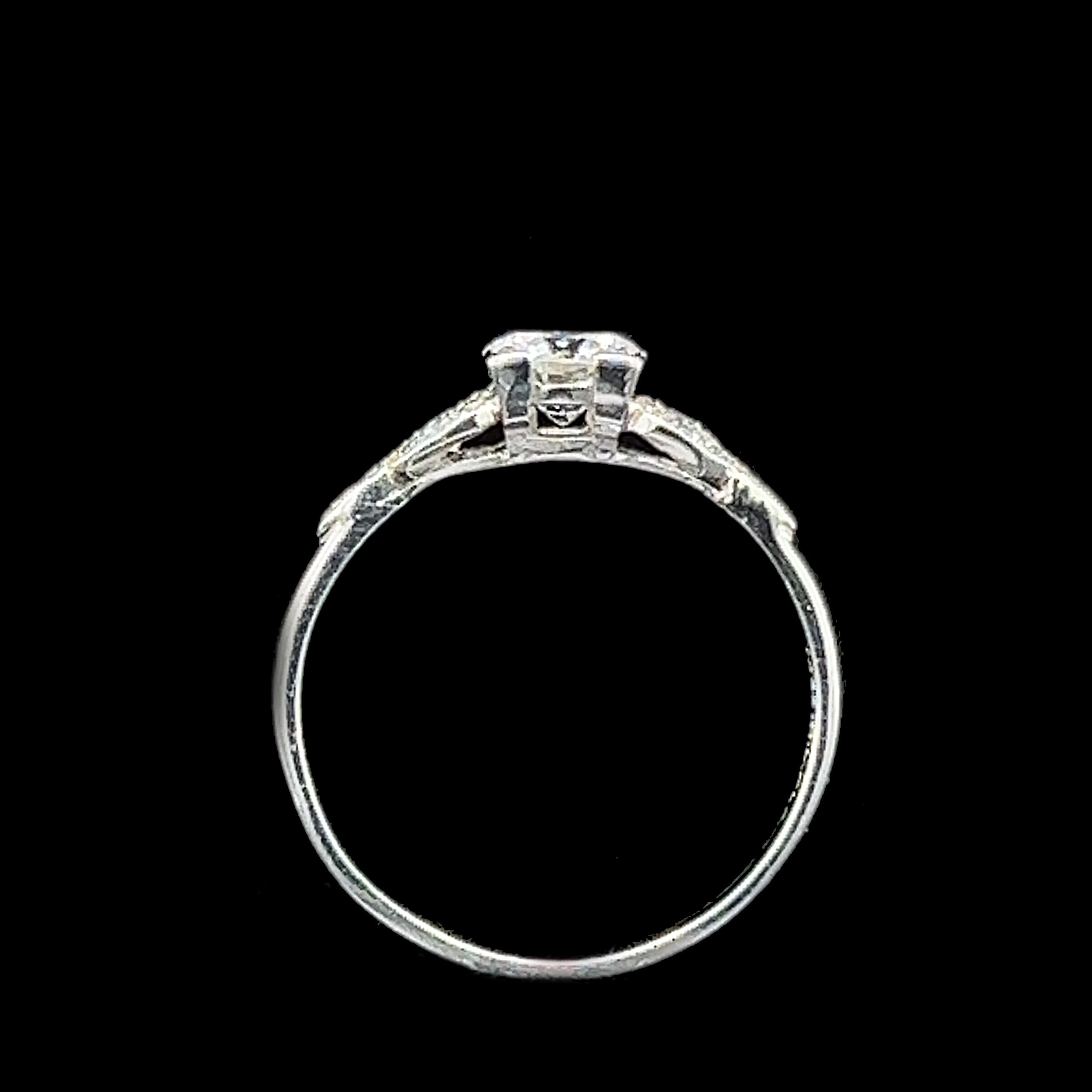 Art Deco .60ct. Diamond & Platinum Antique Engagement