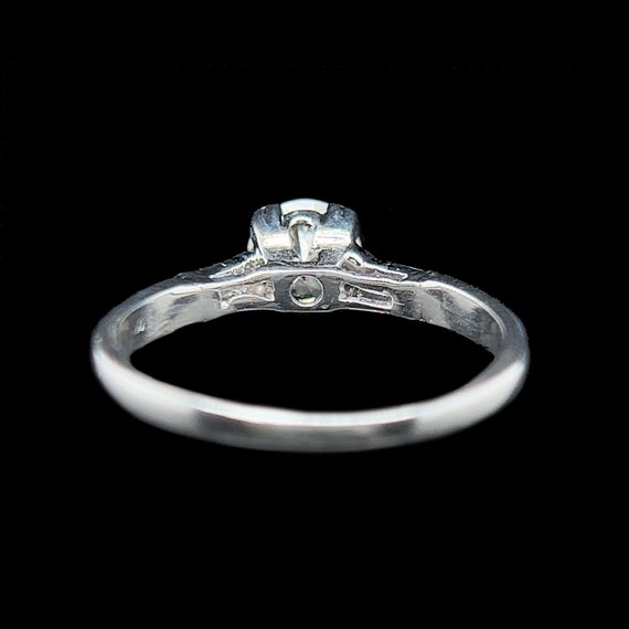 Art Deco .61ct. Diamond Antique Engagement Ring P… - image 3