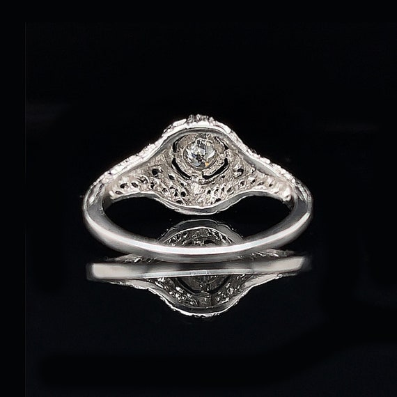 Art Deco .12ct. Diamond & Platinum Antique Engage… - image 3