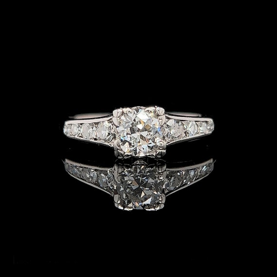 Art Deco .55ct. Diamond Antique Engagement - Fash… - image 1