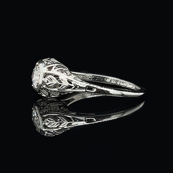 Art Deco .25ct. Diamond & 18K White Gold Antique … - image 2