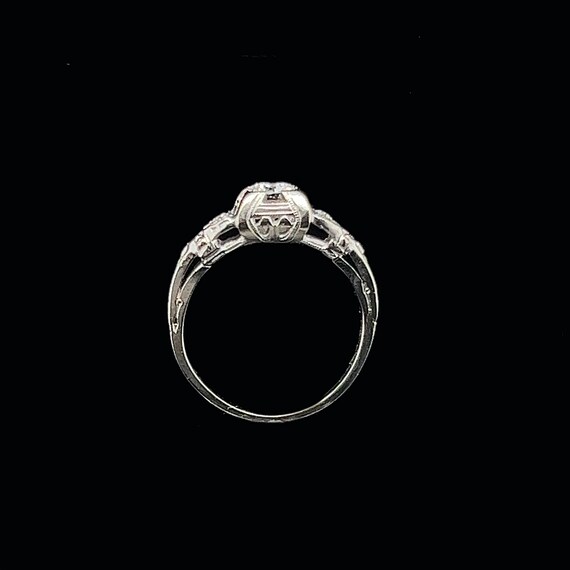 Antique Engagement Ring .33ct. Diamond & 18K Whit… - image 4
