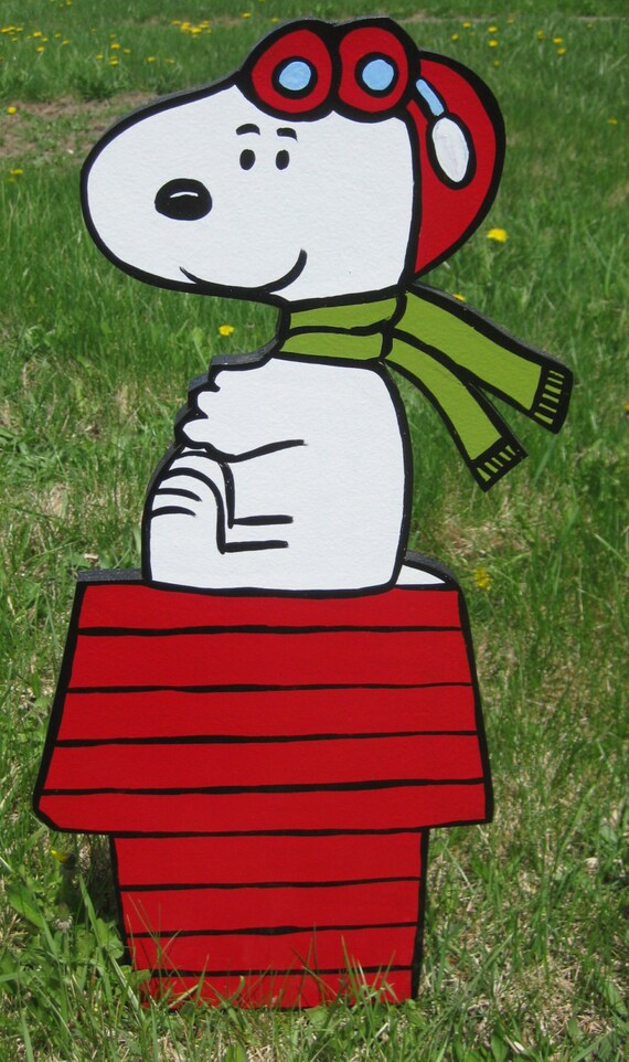 Rasen Kunst Figur Snoopy Fliegen Seine Hundehutte Aus Etsy