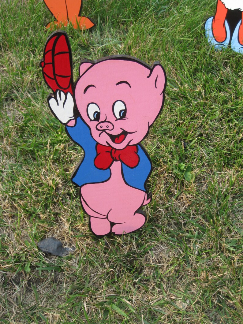 Lawn Art Figure Porky Pig From the Looney Tunes Crew Etsy