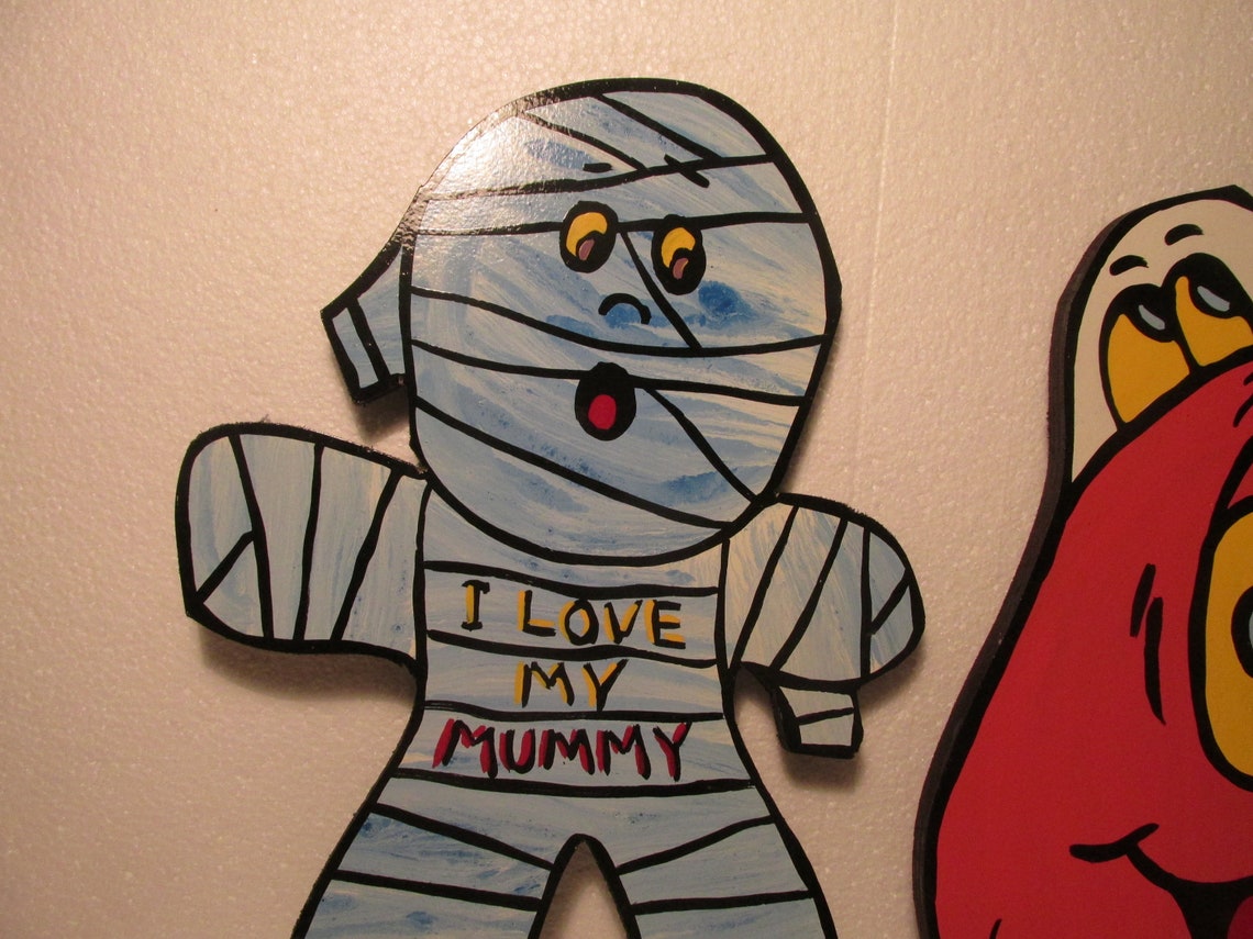 Halloween Rasen Kunst Figur Set von 3 blaue Mumie Jolly Jack | Etsy