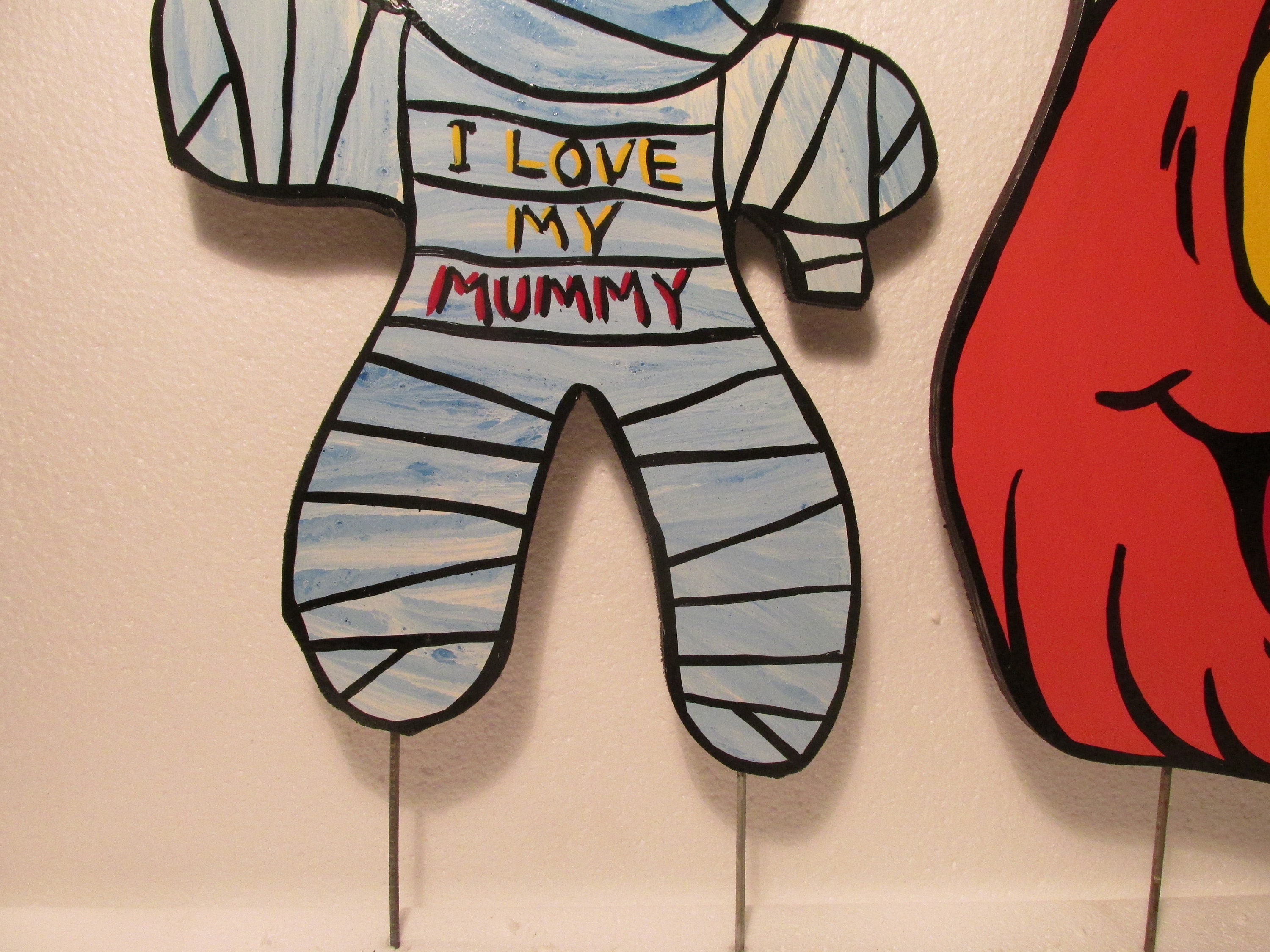 Halloween Rasen Kunst Figur Set von 3 blaue Mumie Jolly Jack | Etsy