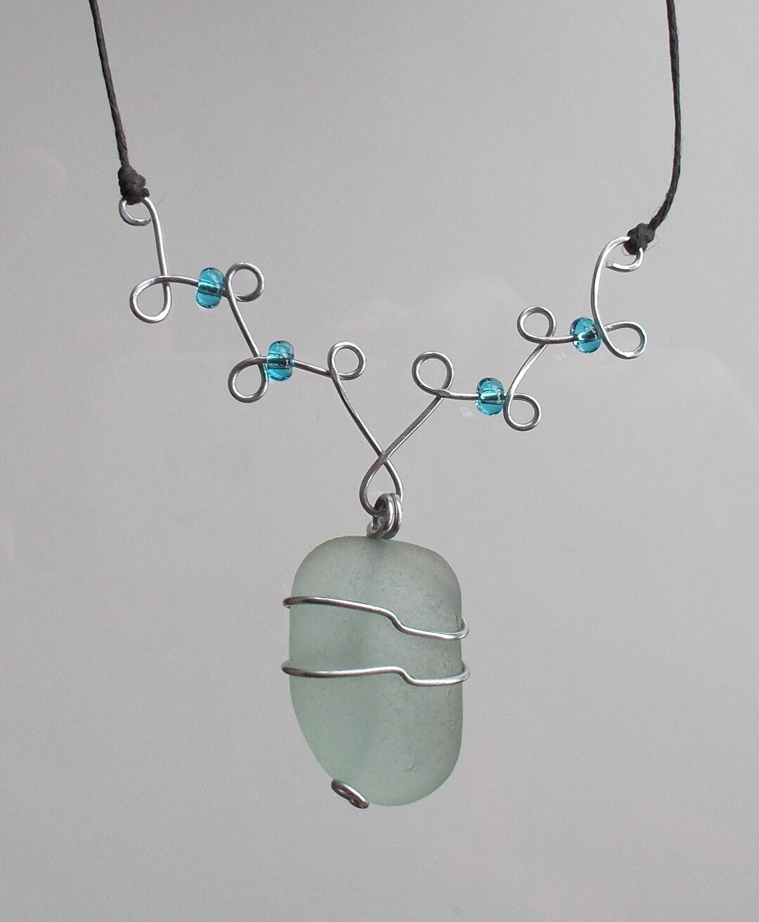 Collier Vintage Strass Verre Tchèque - Détails Jaunes - Occasion Bohème