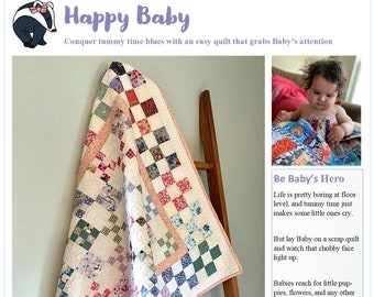 Happy Baby easy baby quilt pattern