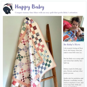 Happy Baby easy baby quilt PDF pattern