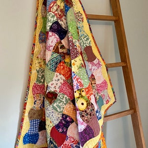 Bright, Modern Apple Core Baby Art Quilt - Etsy