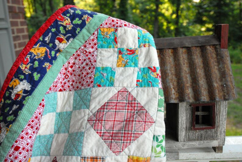 Baby blocks baby quilt Etsy