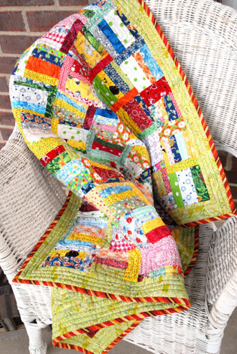 Grandma goes Modern baby quilt pattern | Etsy