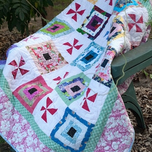 Cabins in the Wind lap or baby quilt PDF pattern