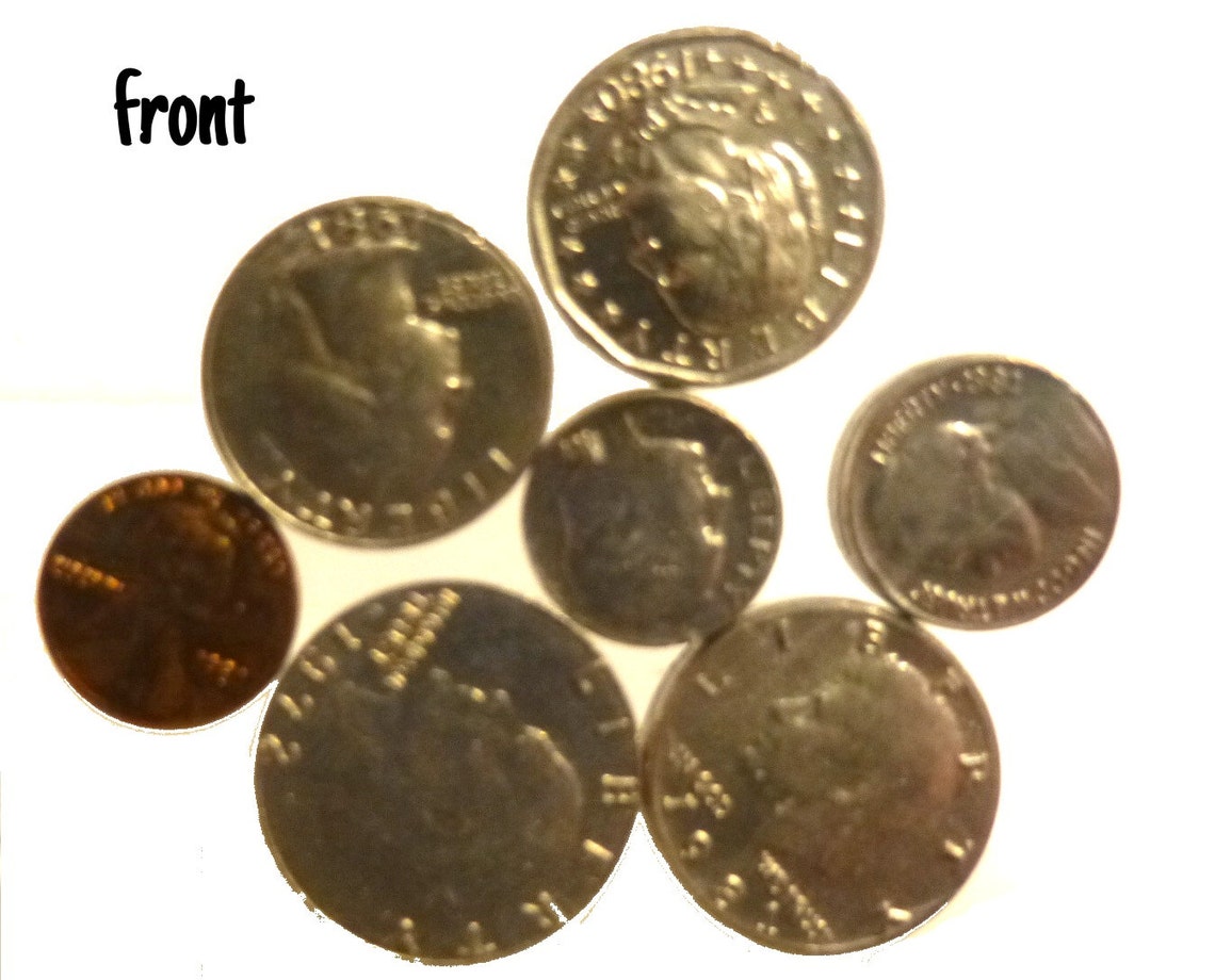 World's Smallest Replica U.S. Coins Set of 7 teeny tiny Etsy