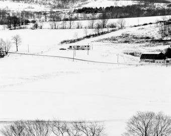 Large Snowscape #1 Photo, Fine Art Photography, Black and White Art, Winter Photograph, Landscape, Home Decor, Wall Decor