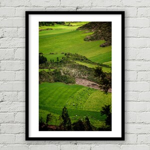 Farming in the Volcano Art Print, Environmental Fine Art Print, Dramatic Landscape Art Print
