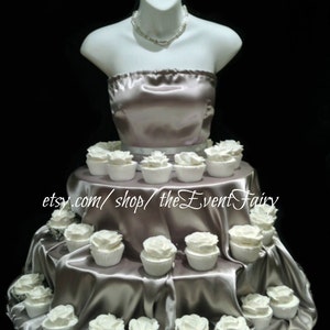 SILVER Couture Cupcake Stand for weddings, showers, birthday parties image 1