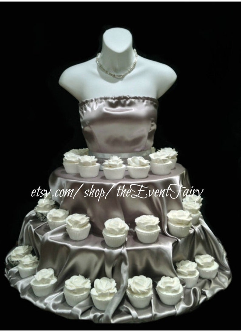 SILVER Couture Cupcake Stand for weddings, showers, birthday parties image 1