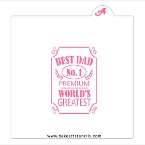 Top Shelf Dad Cookie Stencil, Dad Cookie Stencil, Fathers Day Cookie Stencil