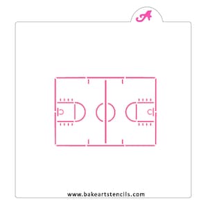 Basketball Court Cookie Stencil, Basketball Stencil, Sports Cookie Stencil