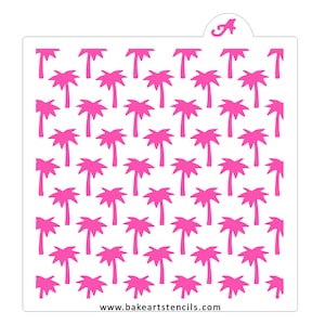 Palm Tree Cookie Stencil, Tropical Stencil, Luau Stencil