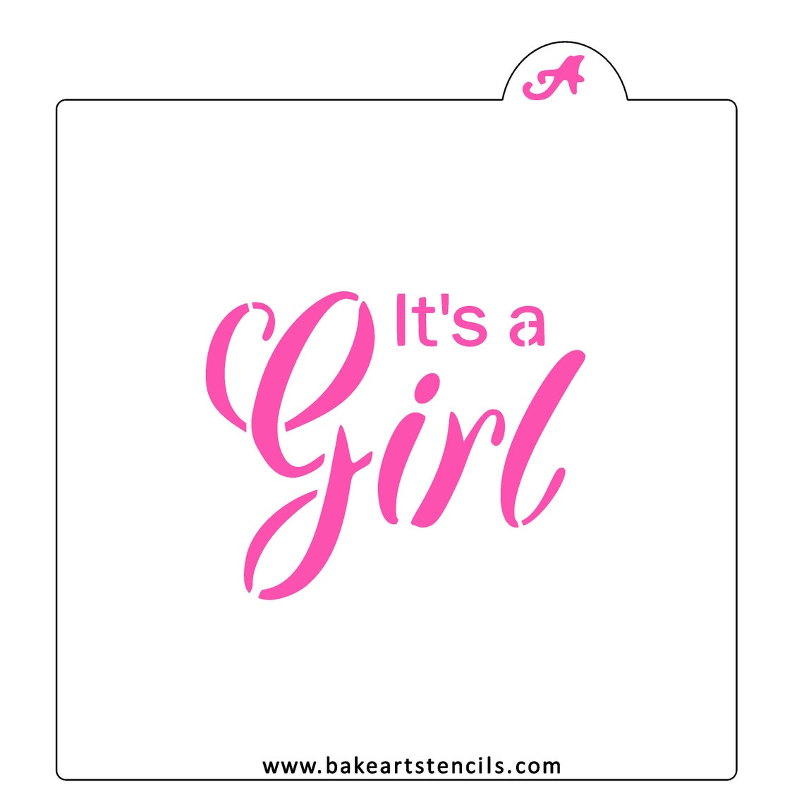 It's a Girl Cookie Stencil Baby Shower Cookie Stencil Etsy
