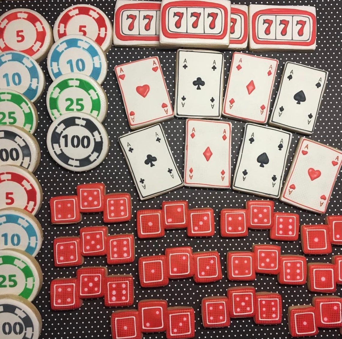 Poker Chips Cookie Stencil Set Casino Cookie Stencil Etsy
