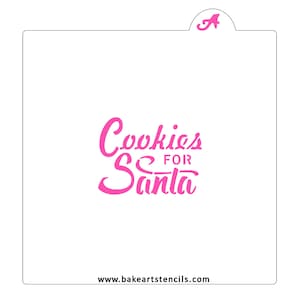 Cookies for Santa Cookie Stencil, Christmas Cookie Stencil
